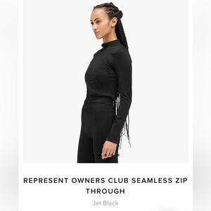 Represent Owners Club Black Seamless Zip Jacket